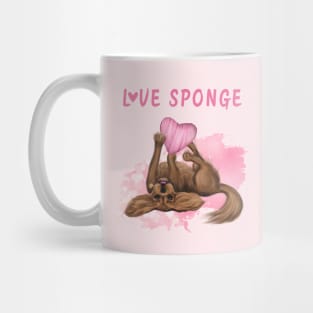 Ruby Cavalier King Charles Spaniel Love Sponge Mug
